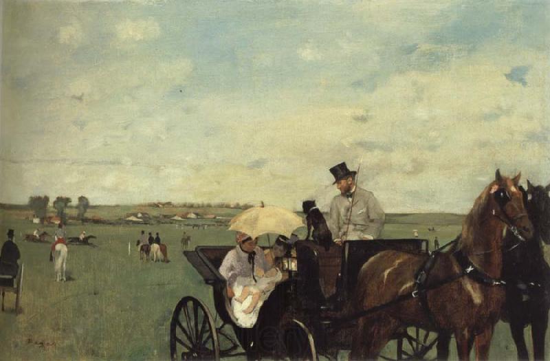 Edgar Degas At the Races in the Countryside Norge oil painting art